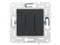 SKANDY Выключатель 3-клавишный 10А SK-V11G графит IEK