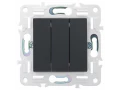SKANDY Выключатель 3-клавишный 10А SK-V11G графит IEK