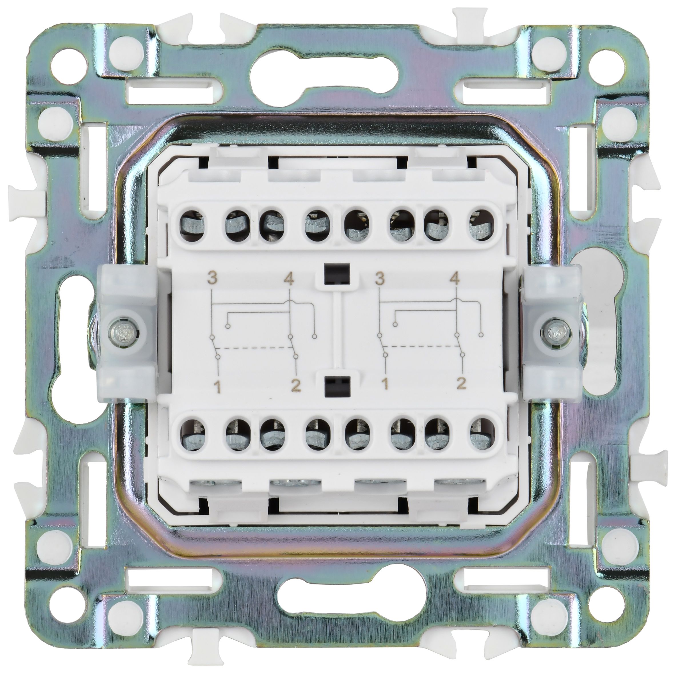 SKANDY Выключатель 2-клавишный перекрестный 10А SK-V06Bl черный IEK