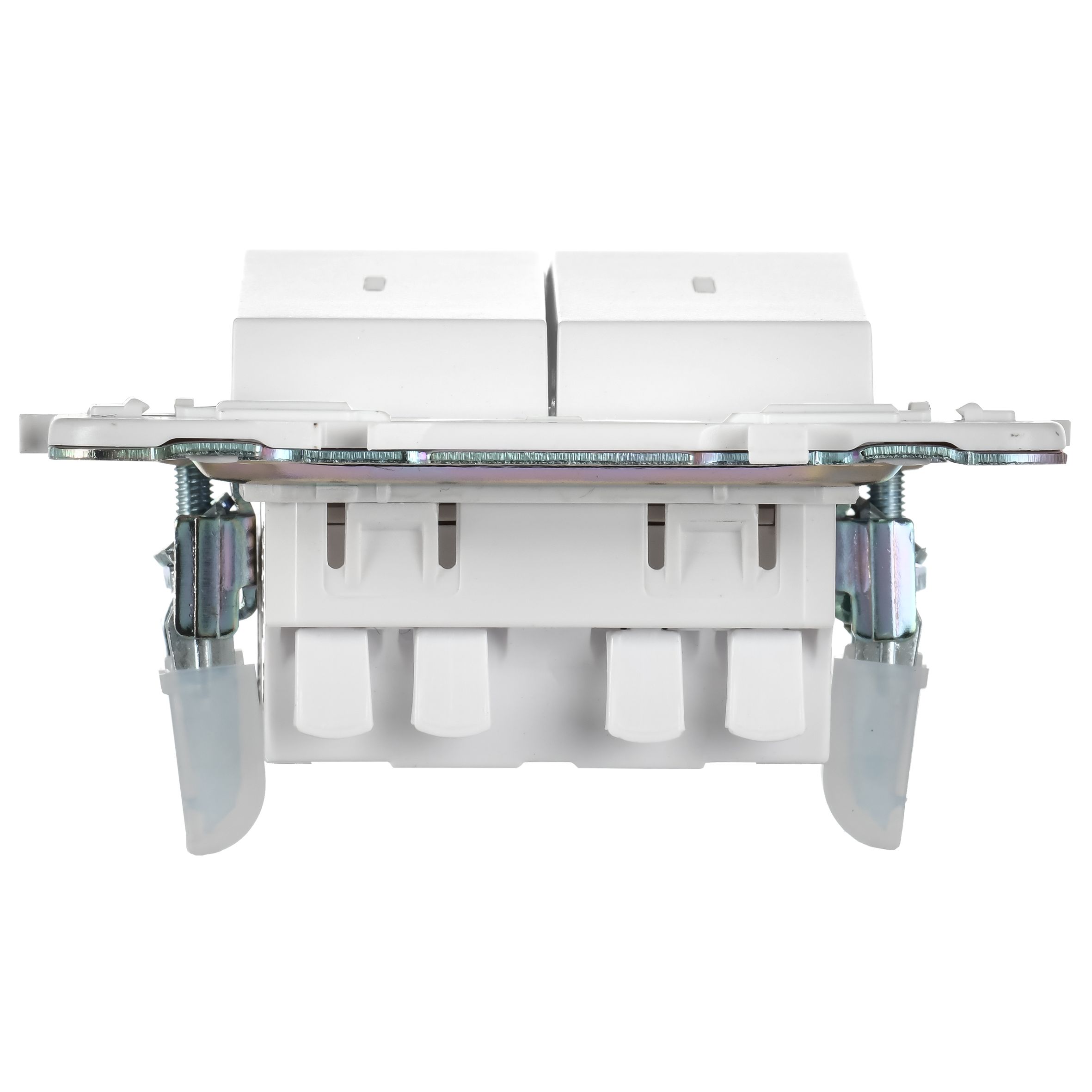 SKANDY Выключатель 2-клавишный проходной с индикацией 10А SK-V10W арктический белый IEK