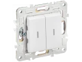 SKANDY Выключатель 2-клавишный проходной с индикацией 10А SK-V10W арктический белый IEK