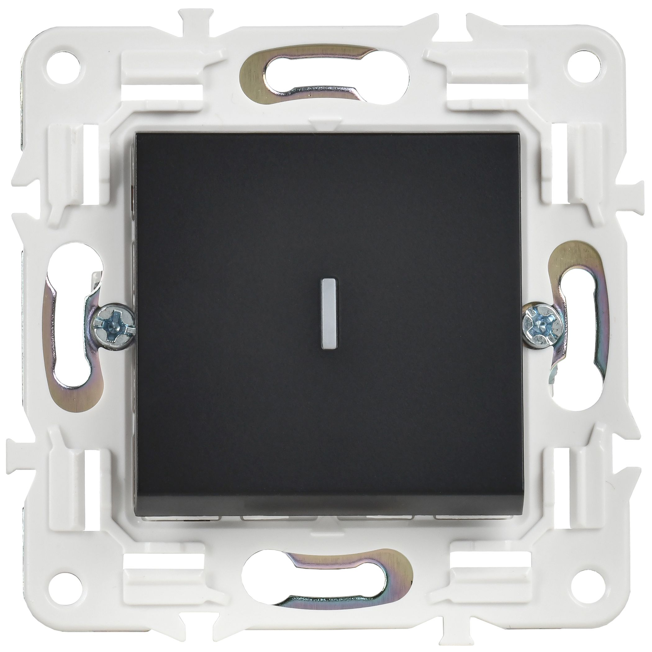 SKANDY Выключатель 1-клавишный с индикацией 10А SK-V07Bl черный IEK