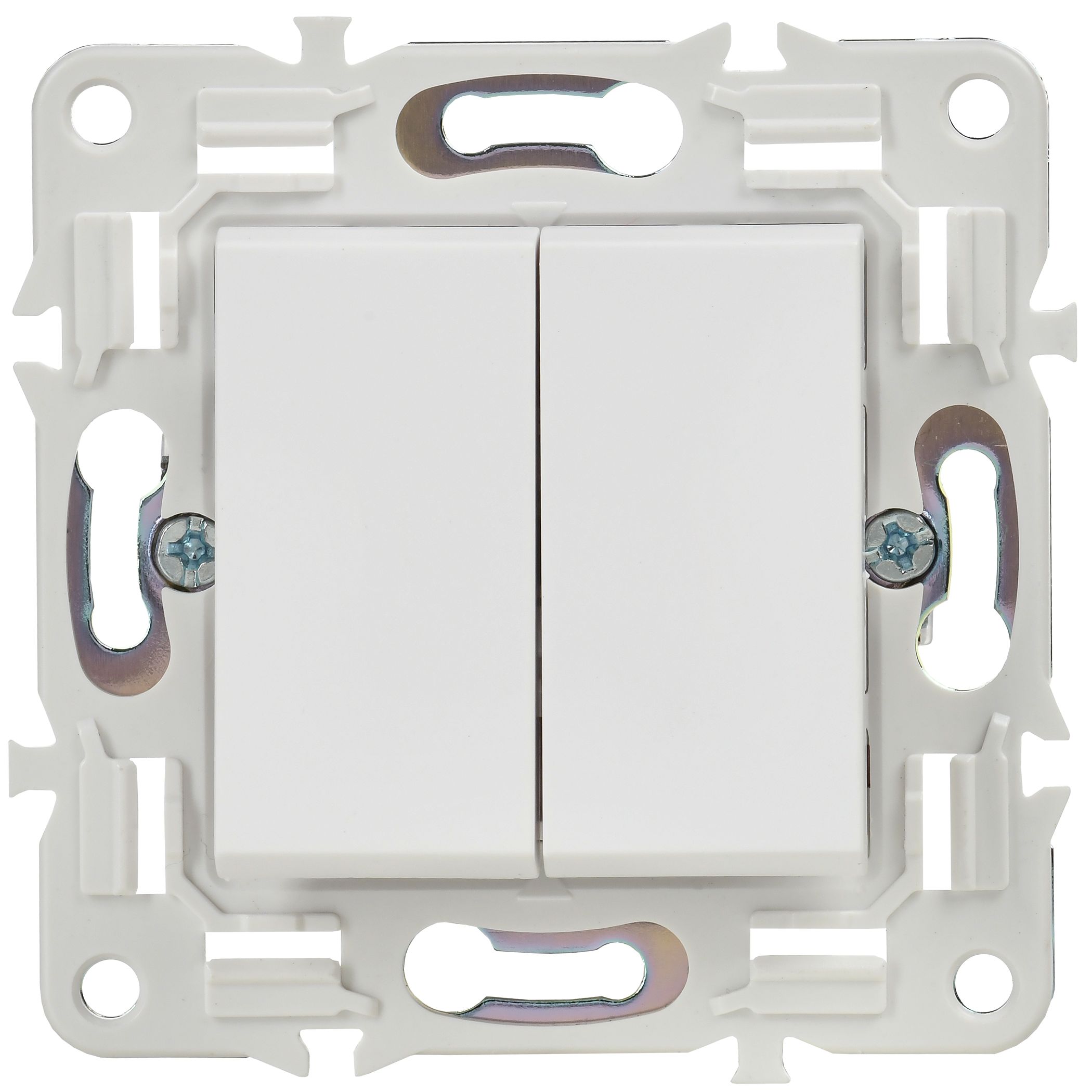 SKANDY Выключатель 2-клавишный перекрестный 10А SK-V06W арктический белый IEK