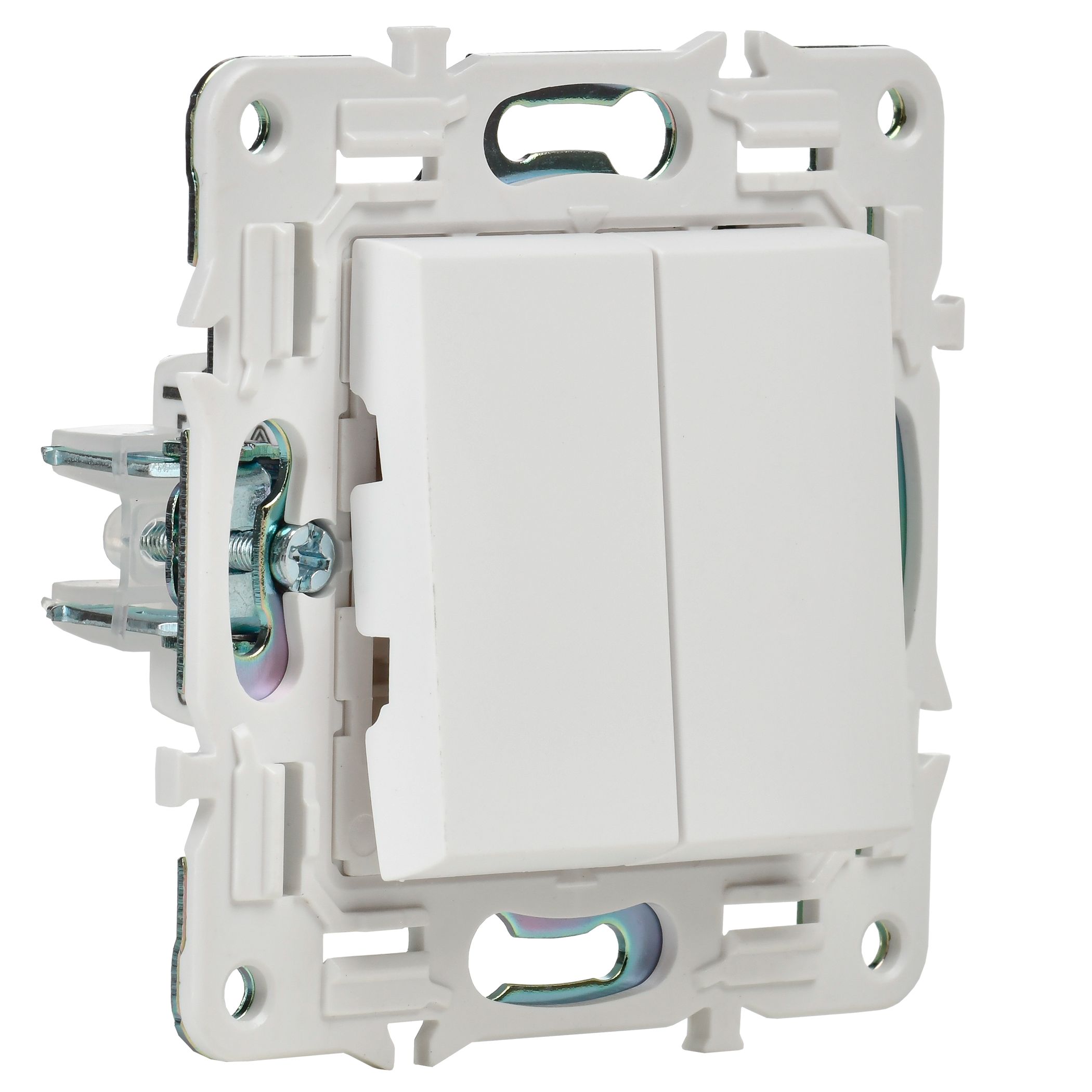 SKANDY Выключатель 2-клавишный перекрестный 10А SK-V06W арктический белый IEK