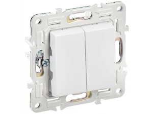 SKANDY Выключатель 2-клавишный перекрестный 10А SK-V06W арктический белый IEK