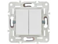SKANDY Выключатель 2-клавишный перекрестный 10А SK-V06W арктический белый IEK