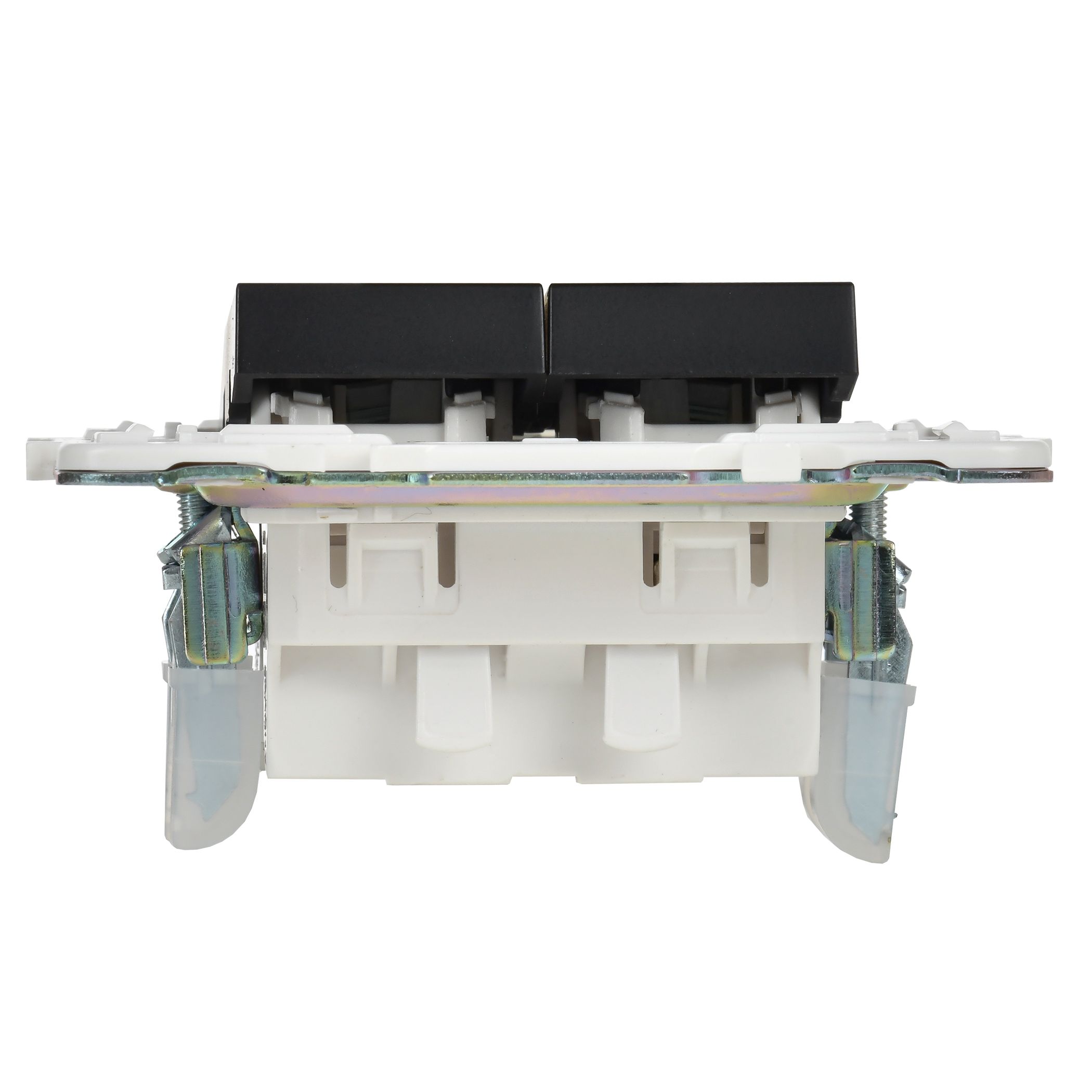 SKANDY Выключатель 2-клавишный с индикацией 10А SK-V09Bl черный IEK