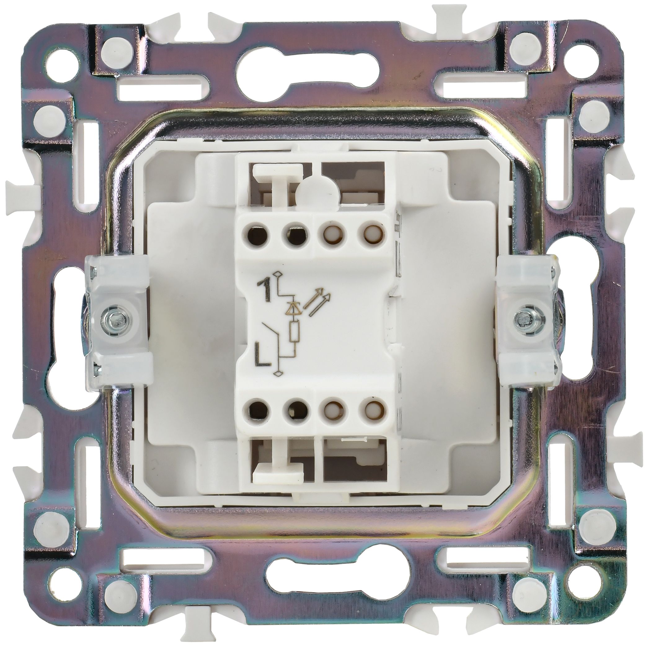 SKANDY Выключатель 1-клавишный с индикацией 10А SK-V07W арктический белый IEK
