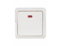 Выключатель ВС20-1-1-ОБ 1кл с инд 10А откр.уст. ОКТАВА (белый) ИЭК