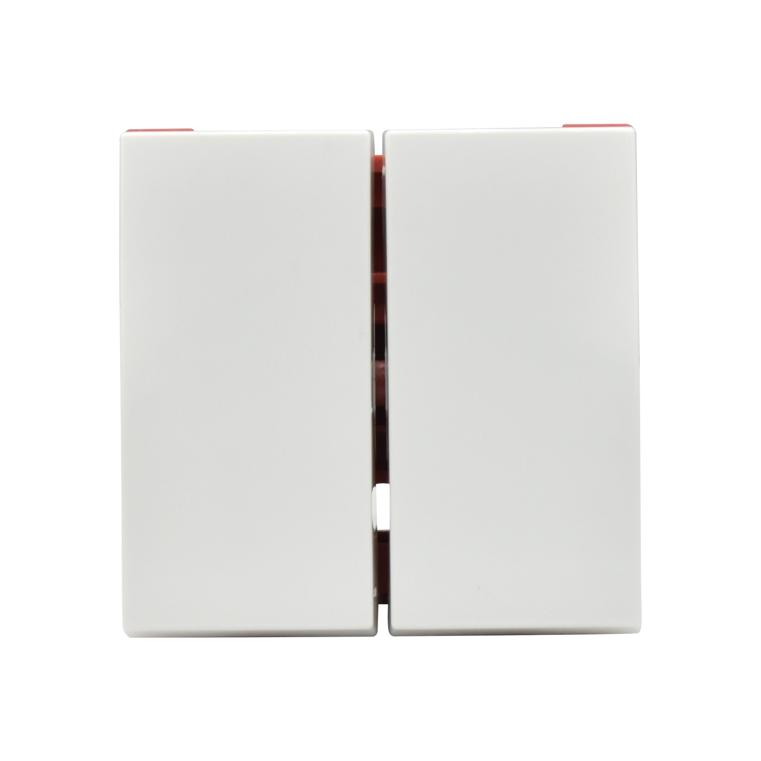 ВК1-22-00-П Выключатель двухклавишный (на 2 модуля) ПРАЙМЕР белый ИЭК