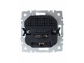 BRITE Розетка 1-местная с заземлением со шторками 16А с USB A+A 5В 3,1А РЮш10-2-БрБ белый ИЭК