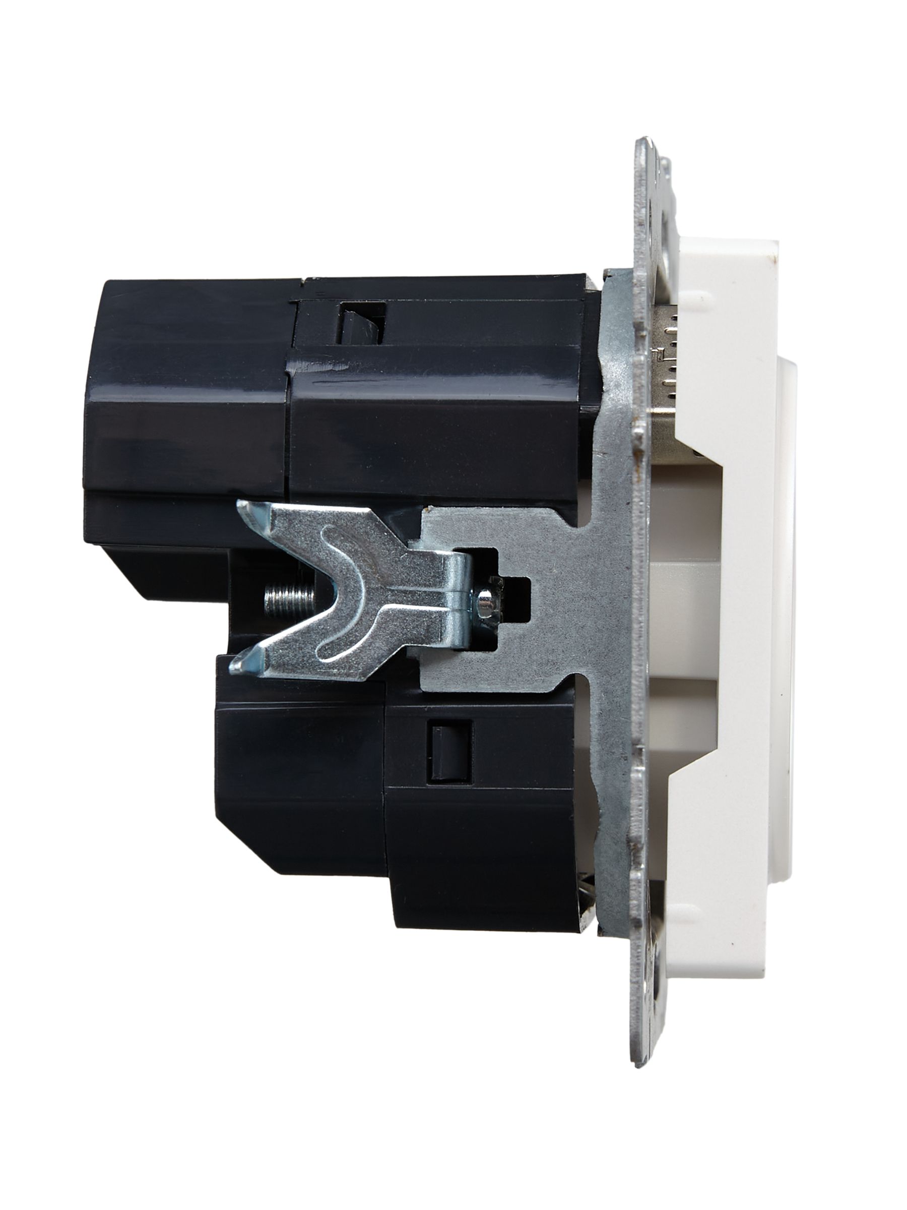 BRITE Розетка 1-местная с заземлением со шторками 16А с USB A+A 5В 3,1А РЮш10-2-БрЖ жемчуг ИЭК