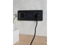 BRITE Розетка 1-местная с заземлением со шторками 16А с USB A+A 5В 3,1А РЮш10-2-БрГ графит ИЭК