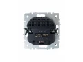 BRITE Розетка 1местная с заземлением со шторками 16А USB A+A 5В 2,1А РЮш10-1-БрТБ темная бронза ИЭК