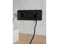 BRITE Розетка 1-местная с заземлением со шторками 16А с USB A+A 5В 2,1А РЮш10-1-БрГ графит ИЭК