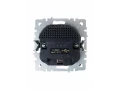 BRITE Розетка 1местная с заземлением со шторками 16А USB A+A 5В 3,1А РЮш10-2-БрТБ темная бронза ИЭК