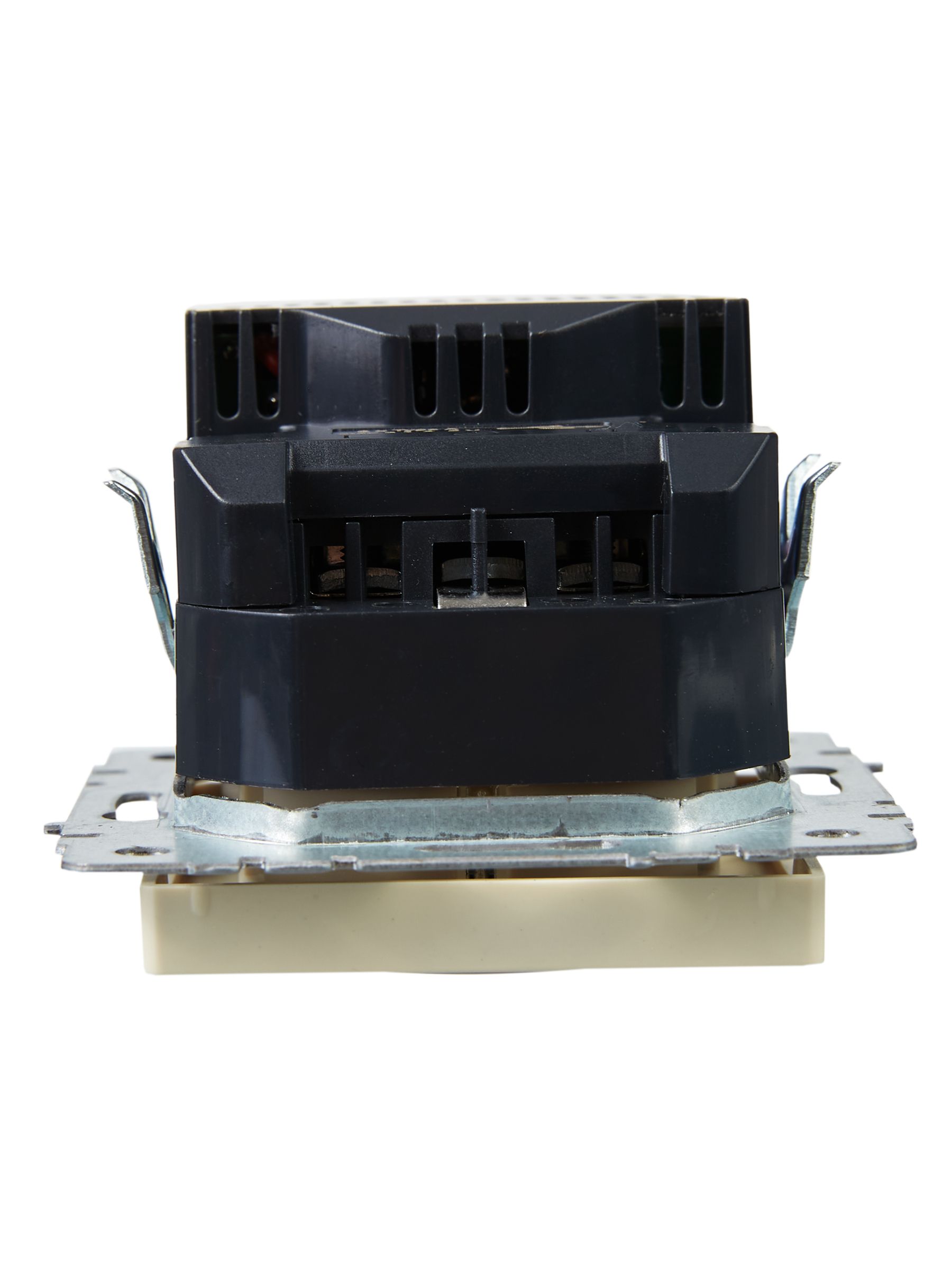 BRITE Розетка 1-местная с заземлением со шторками 16А с USB A+A 5В 2,1А РЮш10-1-БрКр бежевый ИЭК