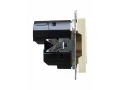 BRITE Розетка 1-местная с заземлением со шторками 16А с USB A+A 5В 2,1А РЮш10-1-БрКр бежевый ИЭК