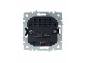 BRITE Розетка 1-местная с заземлением со шторками 16А с USB A+A 5В 2,1А РЮш10-1-БрКр бежевый ИЭК