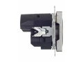 BRITE Розетка 1-местная с заземлением со шторками 16А с USB A+A 5В 3,1А РЮш10-2-БрС сталь ИЭК