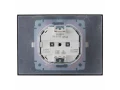 SKANDY Розетка 2-местная и крышкой 16А в сборе IP44 SK-R12G графит IEK