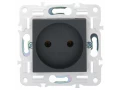 SKANDY Розетка без заземления без защитных шторок 10А SK-R02G графит IEK