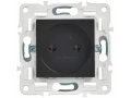 SKANDY Розетка без заземления без защитных шторок 10А SK-R02Bl черный IEK