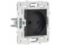 SKANDY Розетка без заземления без защитных шторок 10А SK-R02Bl черный IEK