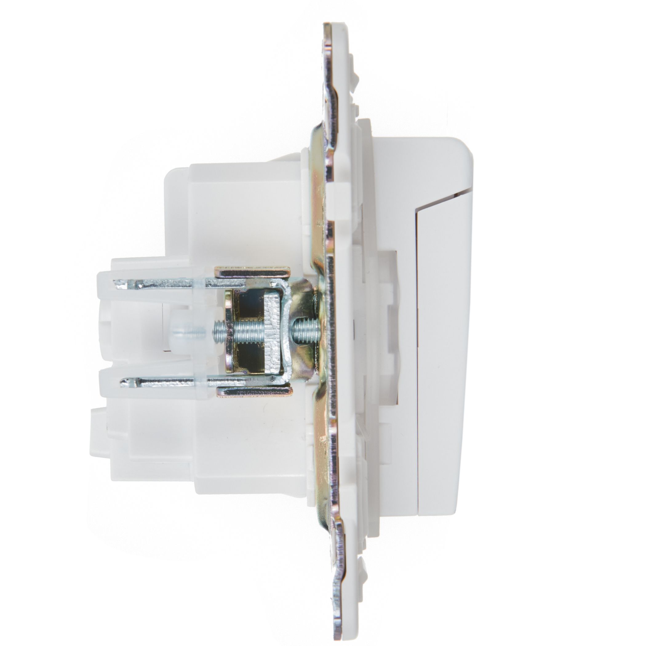 SKANDY Розетка 1-местная с заземлением со шторками и крышкой 16А IP44 SK-R11W арктический белый IEK