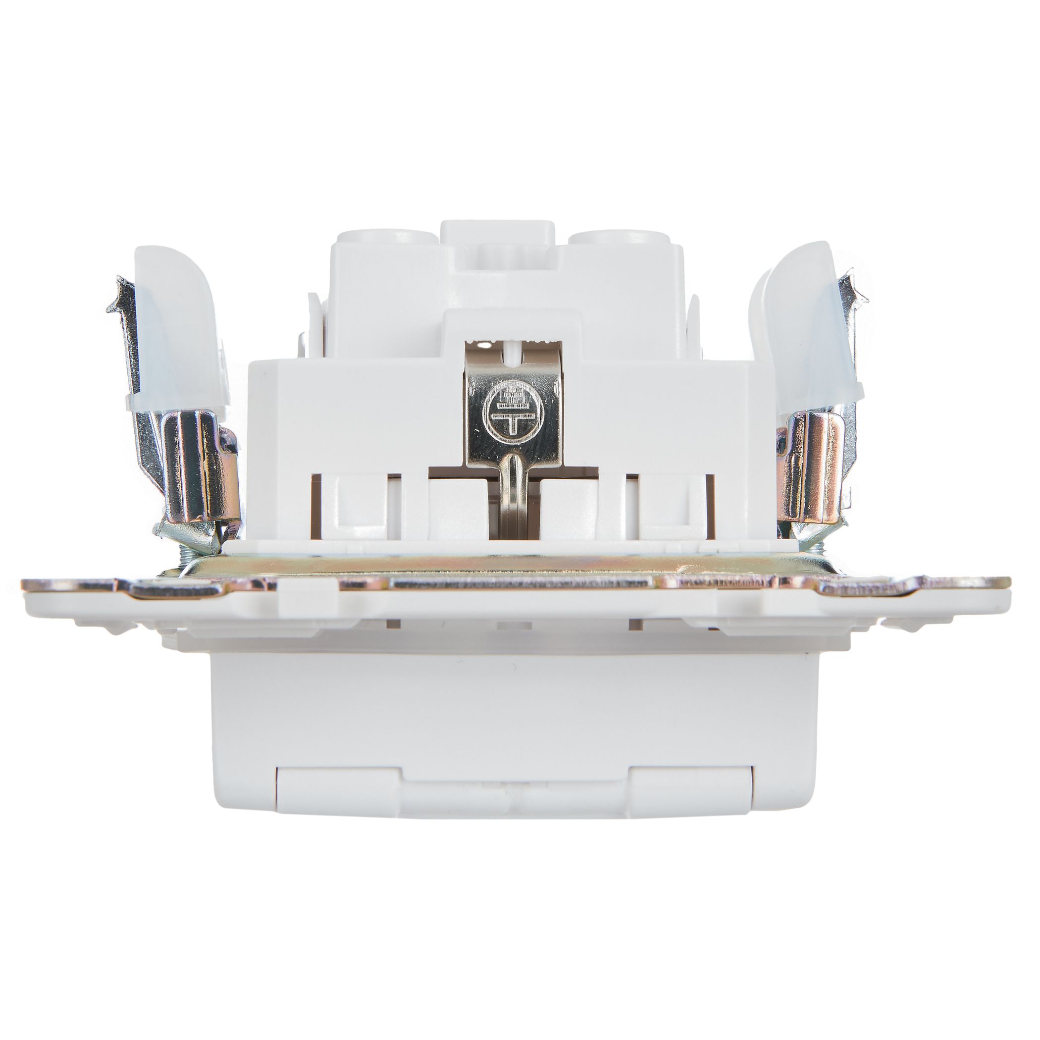 SKANDY Розетка 1-местная с заземлением со шторками и крышкой 16А IP44 SK-R11W арктический белый IEK