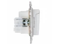 SKANDY Розетка 1-местная с заземлением со шторками и крышкой 16А IP44 SK-R11W арктический белый IEK