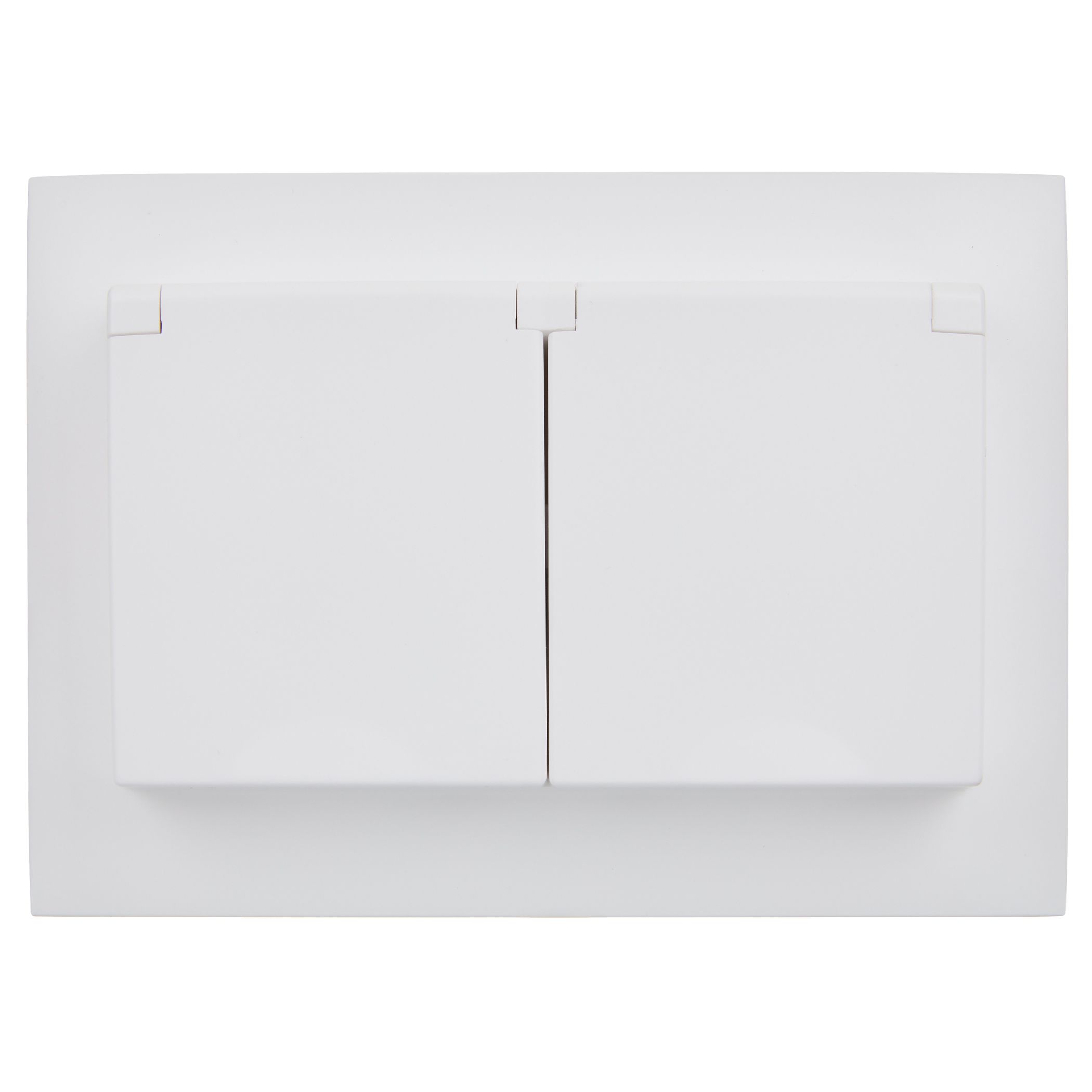 SKANDY Розетка 2-местная и крышкой 16А в сборе IP44 SK-R12W арктический белый IEK