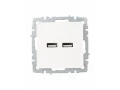 BRITE Розетка USB A+A 5В 3,1А РЮ10-1-БрЖ жемчуг IEK