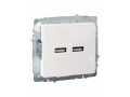 BRITE Розетка USB A+A 5В 3,1А РЮ10-1-БрЖ жемчуг IEK