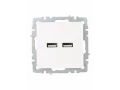 BRITE Розетка USB A+A 5В 3,1А РЮ10-1-БрЖ жемчуг IEK