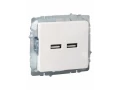 BRITE Розетка USB A+A 5В 3,1А РЮ10-1-БрЖ жемчуг IEK