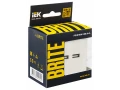 BRITE Розетка USB A+A 5В 3,1А РЮ10-1-БрЖ жемчуг IEK