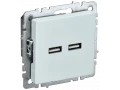 BRITE Розетка USB A+A 5В 3,1А РЮ10-1-БрЖ жемчуг IEK