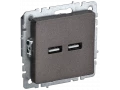 BRITE Розетка USB A+A 5В 3,1А РЮ10-1-БрТБ темная бронза IEK