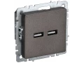 BRITE Розетка USB A+A 5В 3,1А РЮ10-1-БрТБ темная бронза IEK