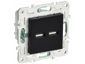 SKANDY Розетка USB A+A 3,1А SK-R15Bl черный IEK