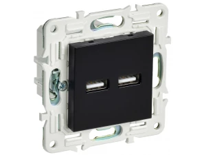 SKANDY Розетка USB A+A 3,1А SK-R15Bl черный IEK