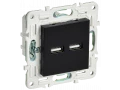 SKANDY Розетка USB A+A 3,1А SK-R15Bl черный IEK