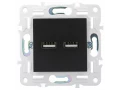 SKANDY Розетка USB A+A 3,1А SK-R15Bl черный IEK