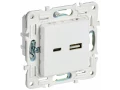 SKANDY Розетка USB A+C 3,1А SK-R14W арктический белый IEK
