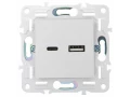 SKANDY Розетка USB A+C 3,1А SK-R14W арктический белый IEK