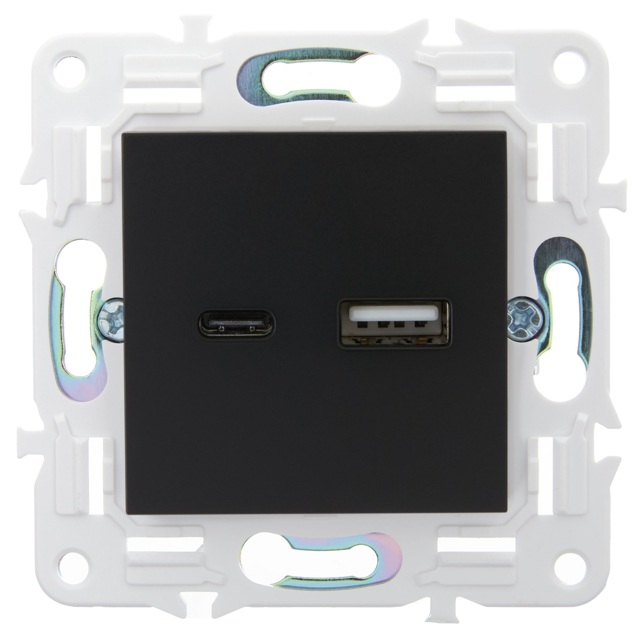 SKANDY Розетка USB A+C 18Вт SK-R13Bl черный IEK
