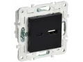 SKANDY Розетка USB A+C 18Вт SK-R13Bl черный IEK
