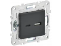 SKANDY Розетка USB A+C 18Вт SK-R13G графит IEK