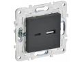 SKANDY Розетка USB A+C 18Вт SK-R13G графит IEK